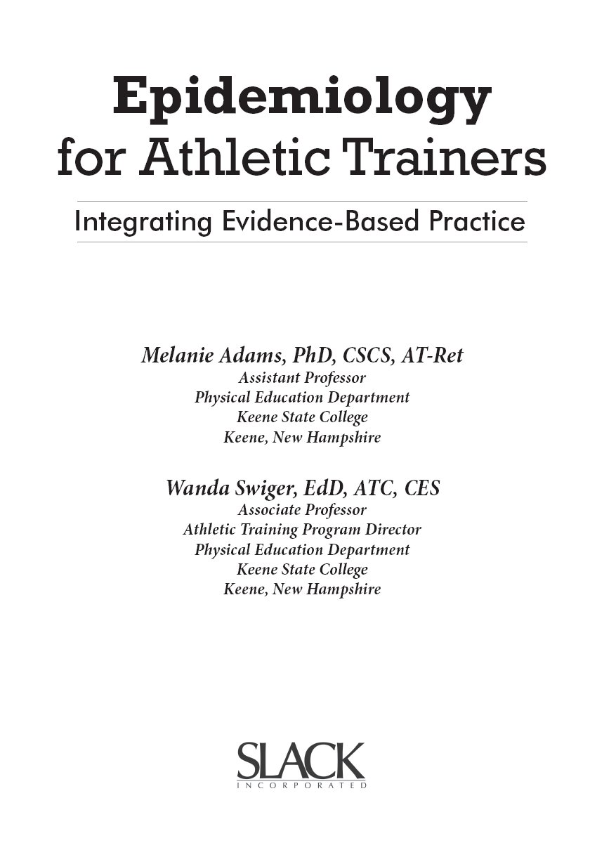 Epidemiology for Athletic Trainers