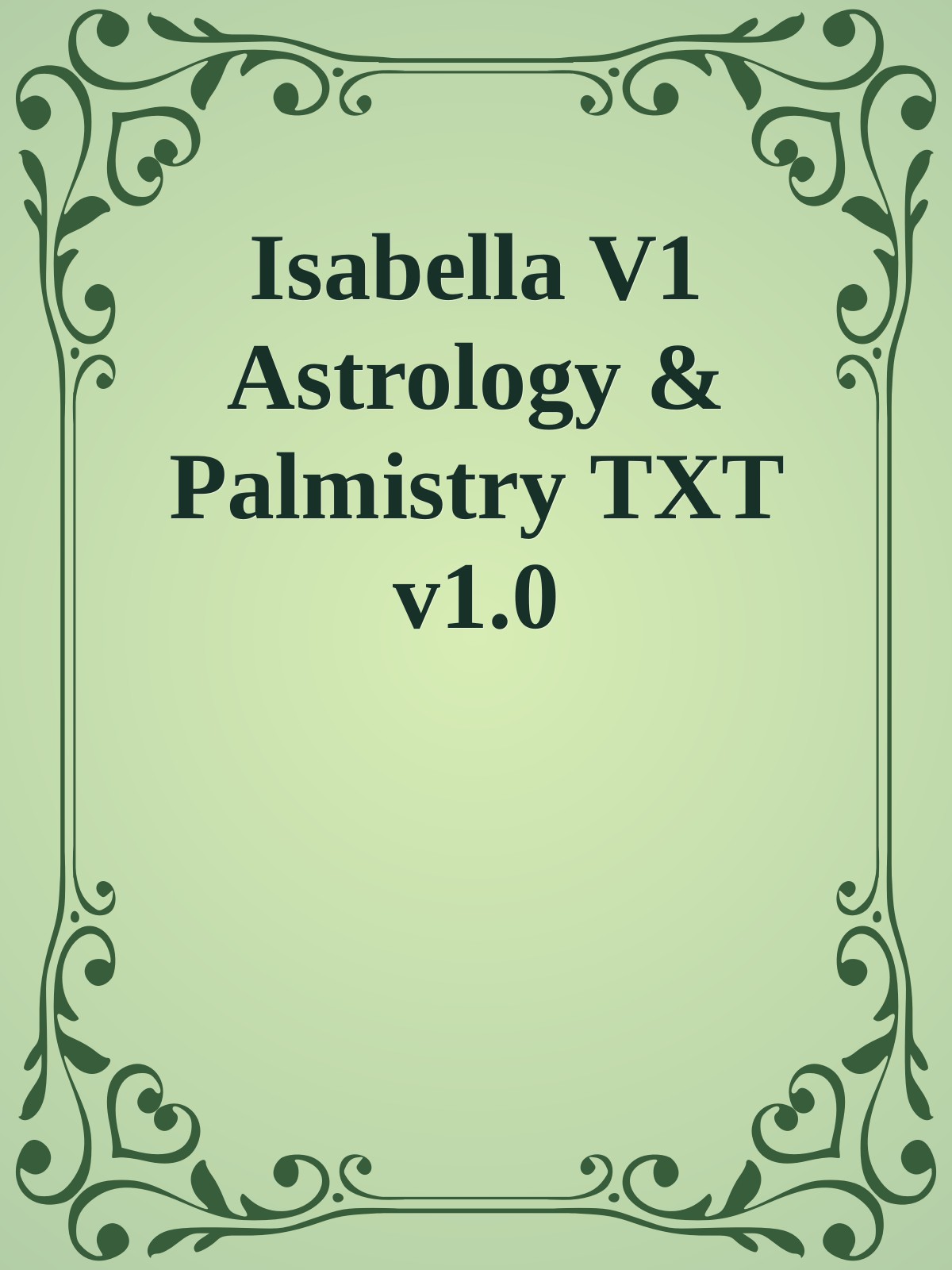 Isabella V1 Astrology & Palmistry TXT v1.0