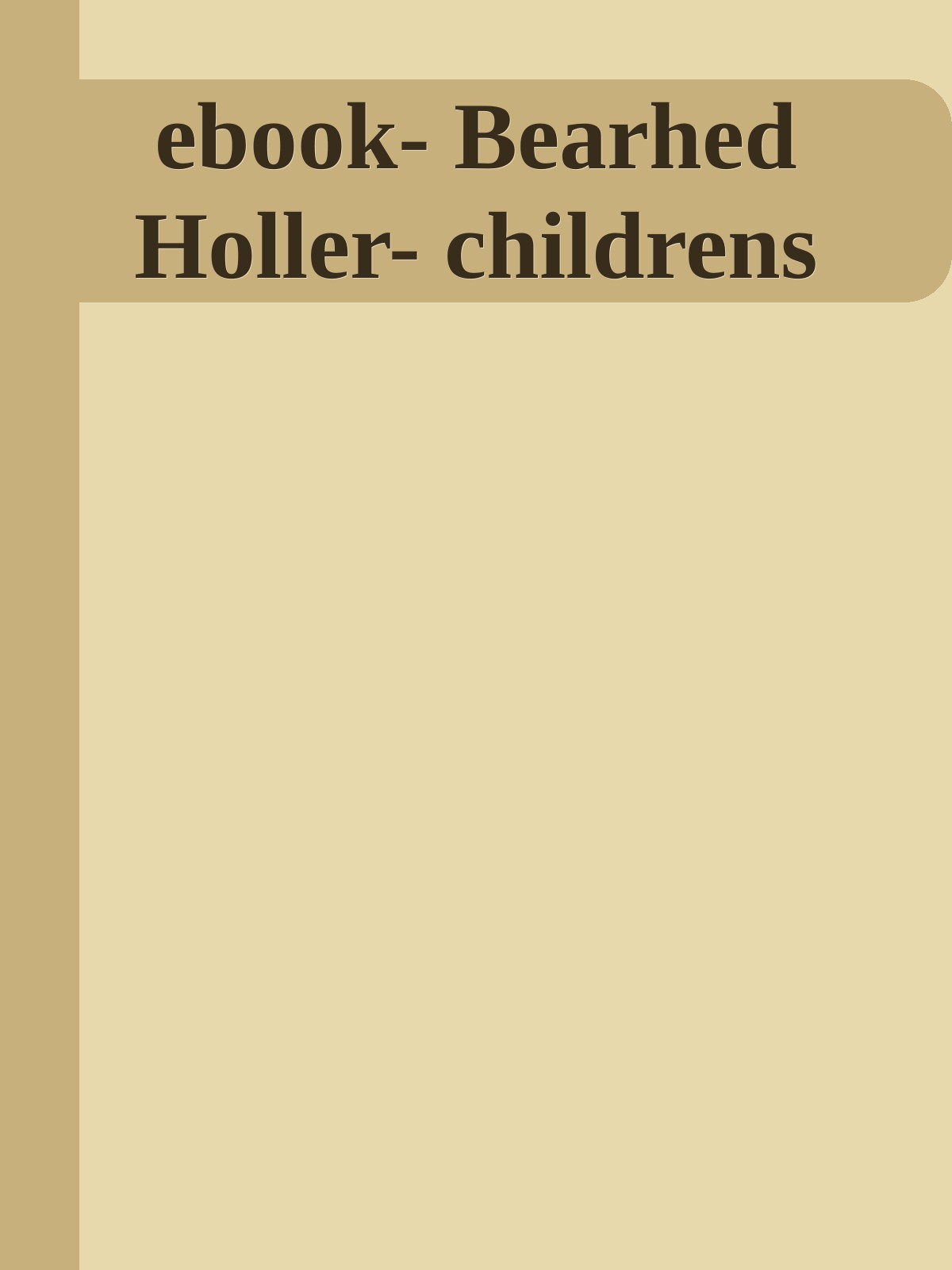ebook- Bearhed Holler- childrens