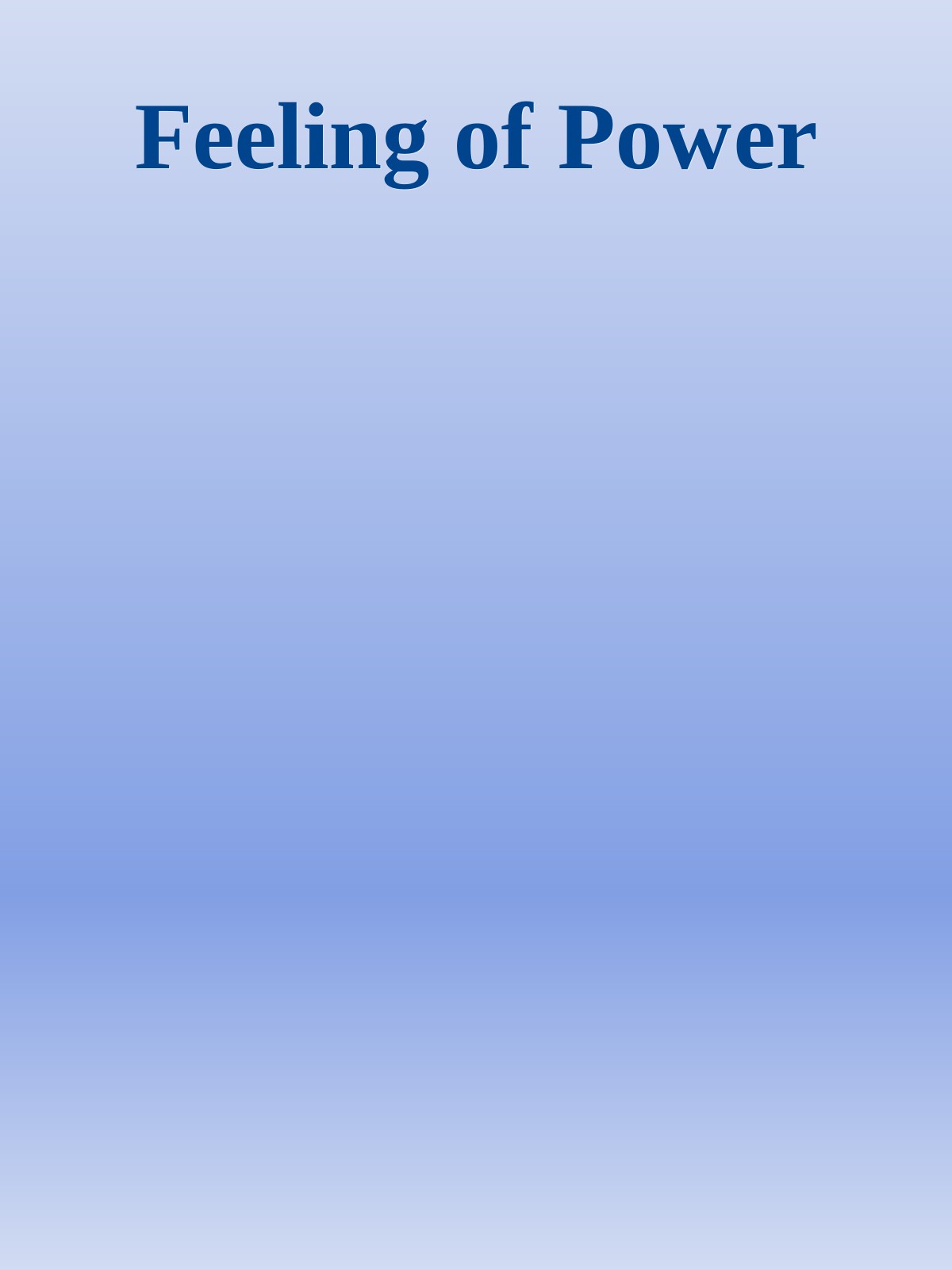 Feeling of Power