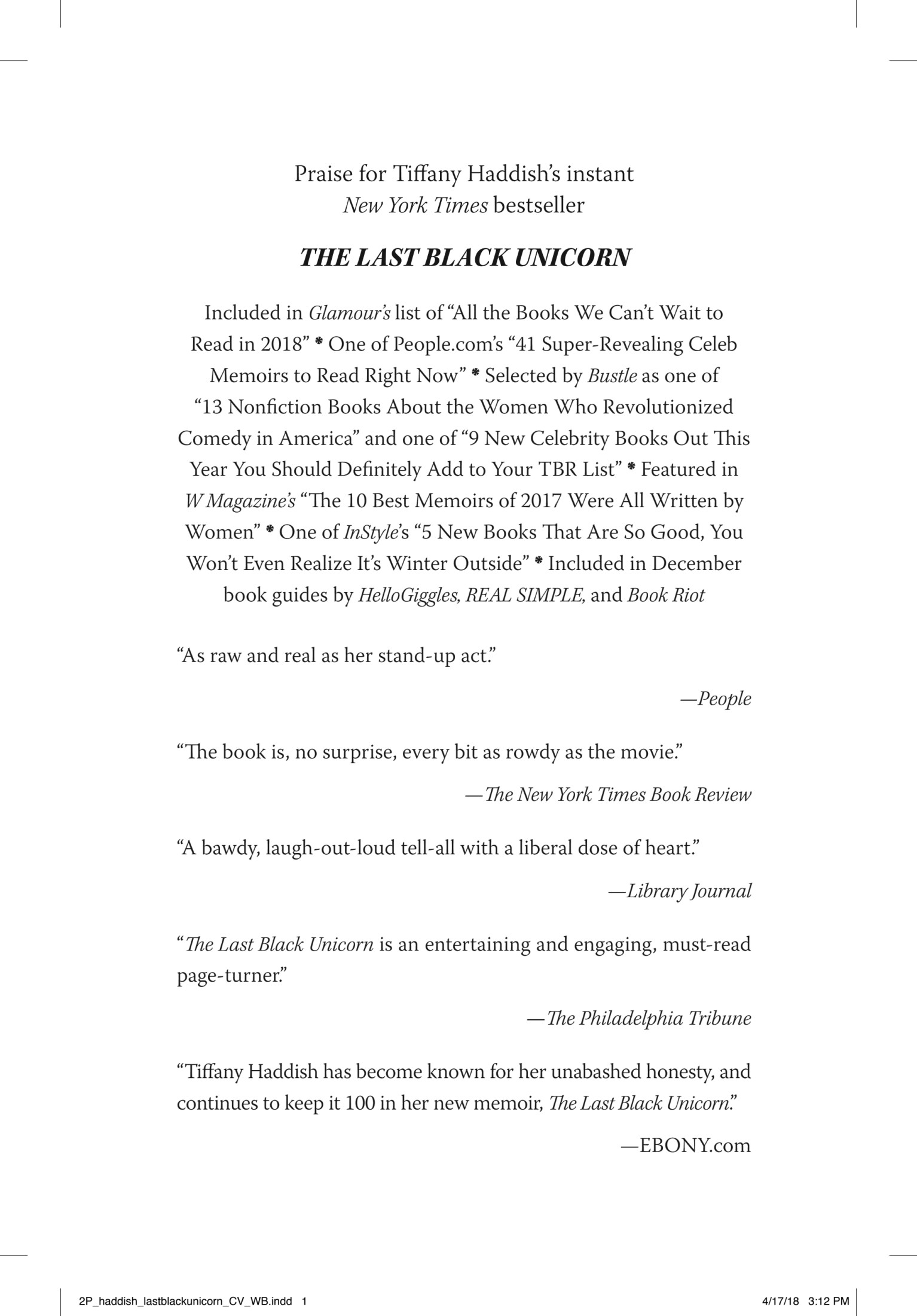 The Last Black Unicorn