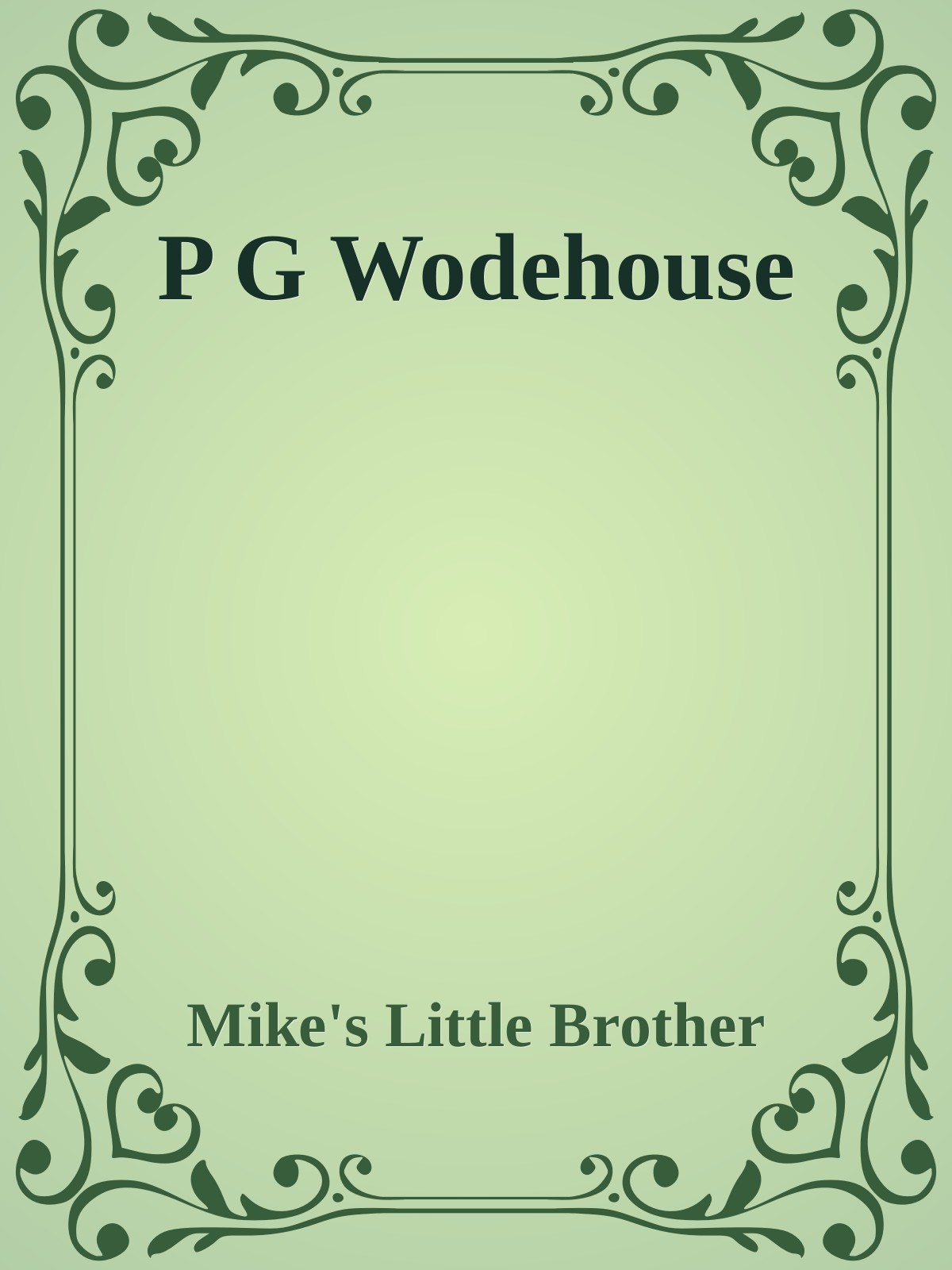 P G Wodehouse