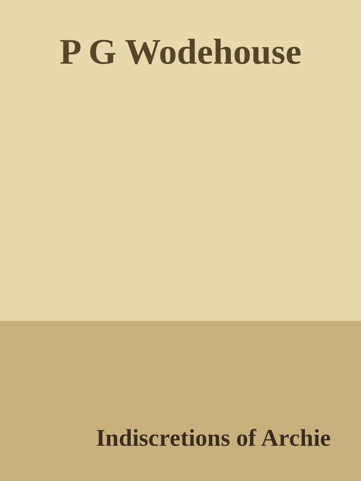 P G Wodehouse