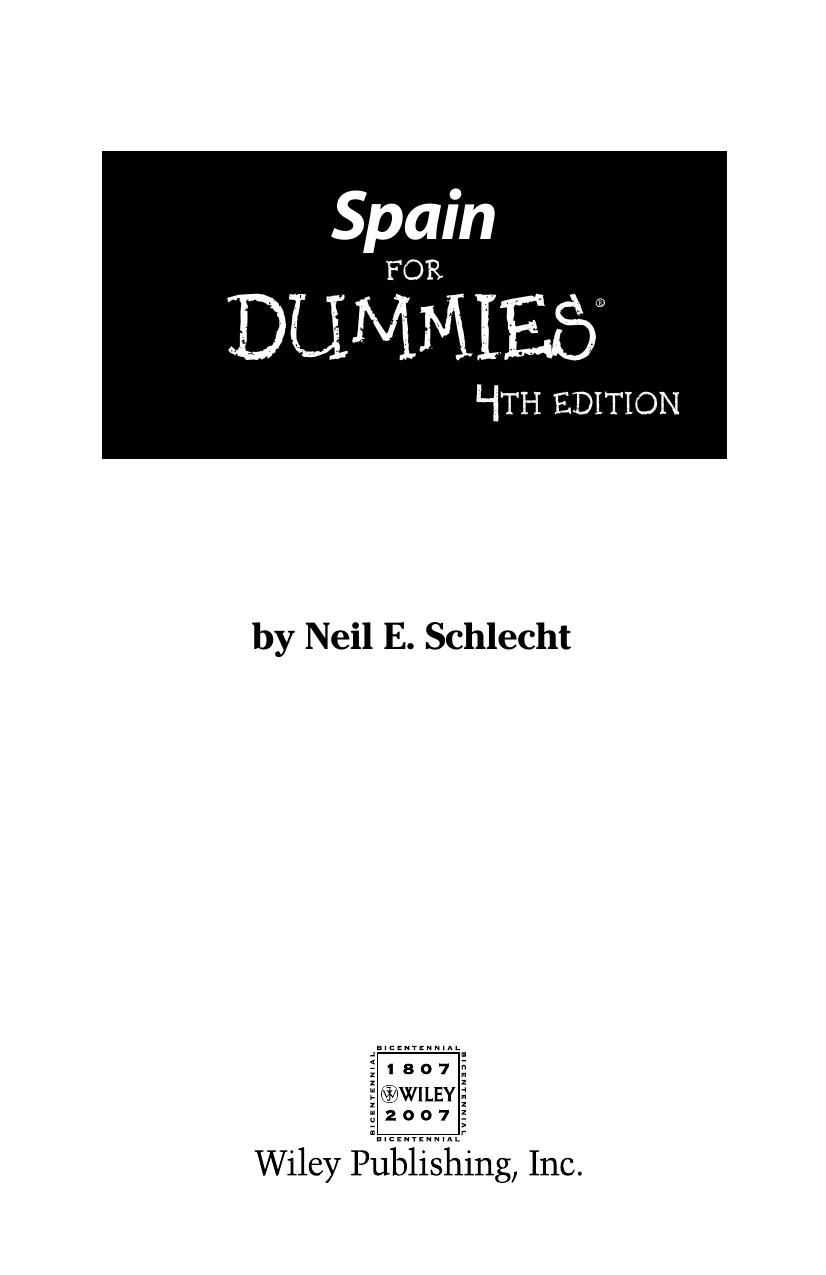 Spain for Dummies - Neil Edward Schlecht