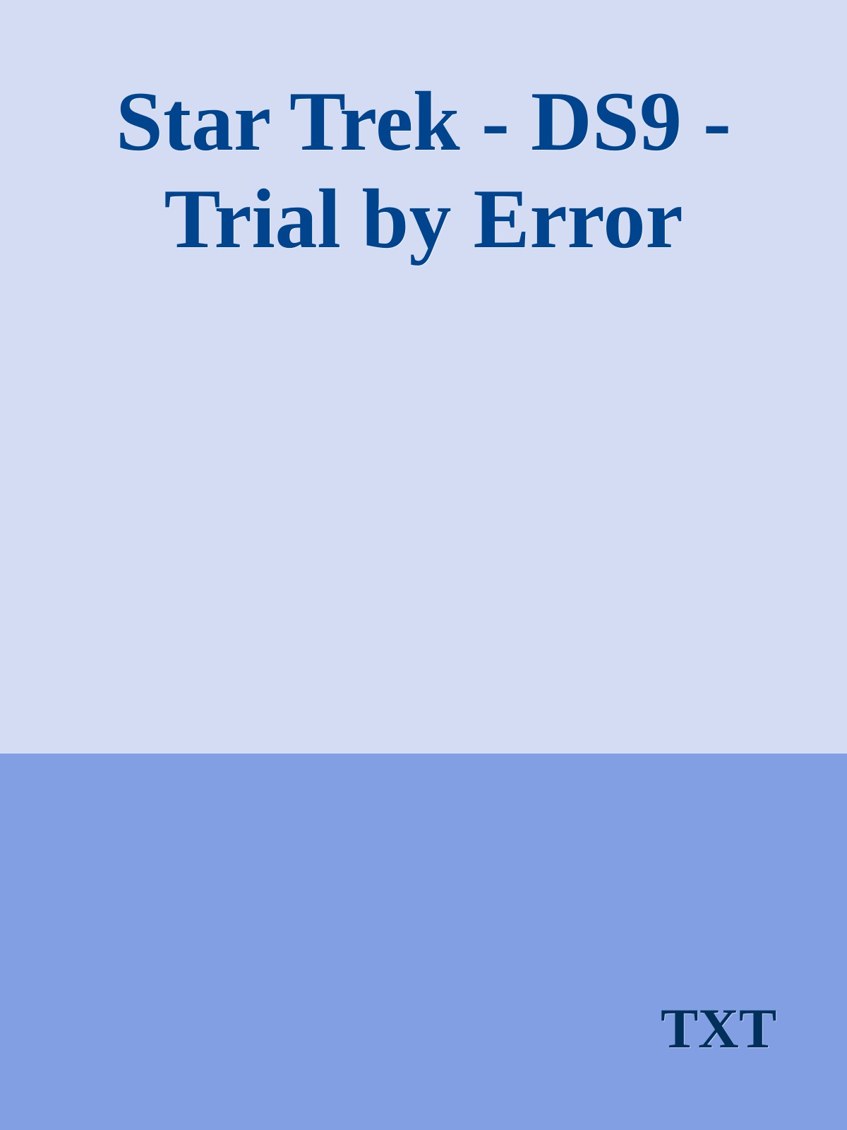 Star Trek - DS9 - Trial by Error