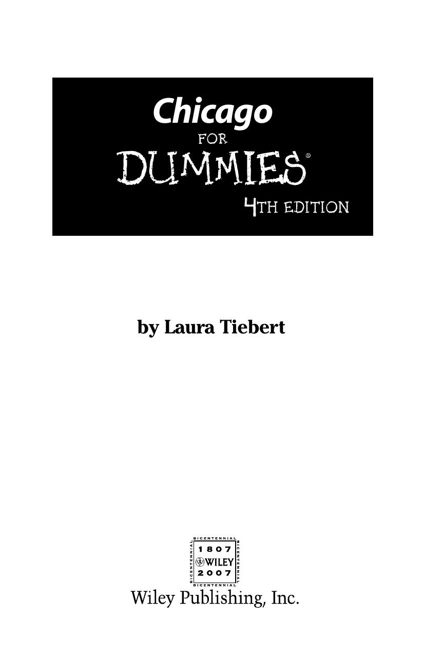 Chicago for Dummies - Laura Tiebert