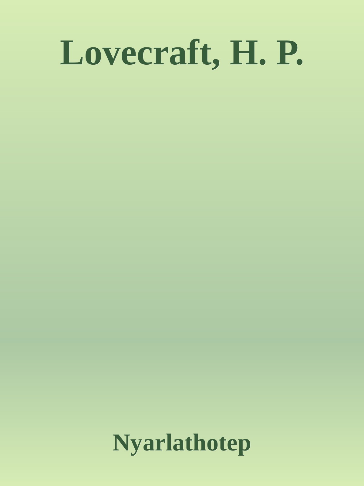 Lovecraft, H. P.