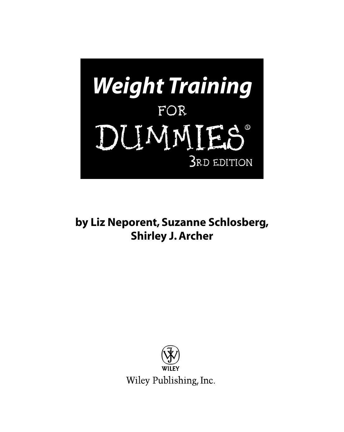 Weight Training for Dummies - Georgia Rickard
