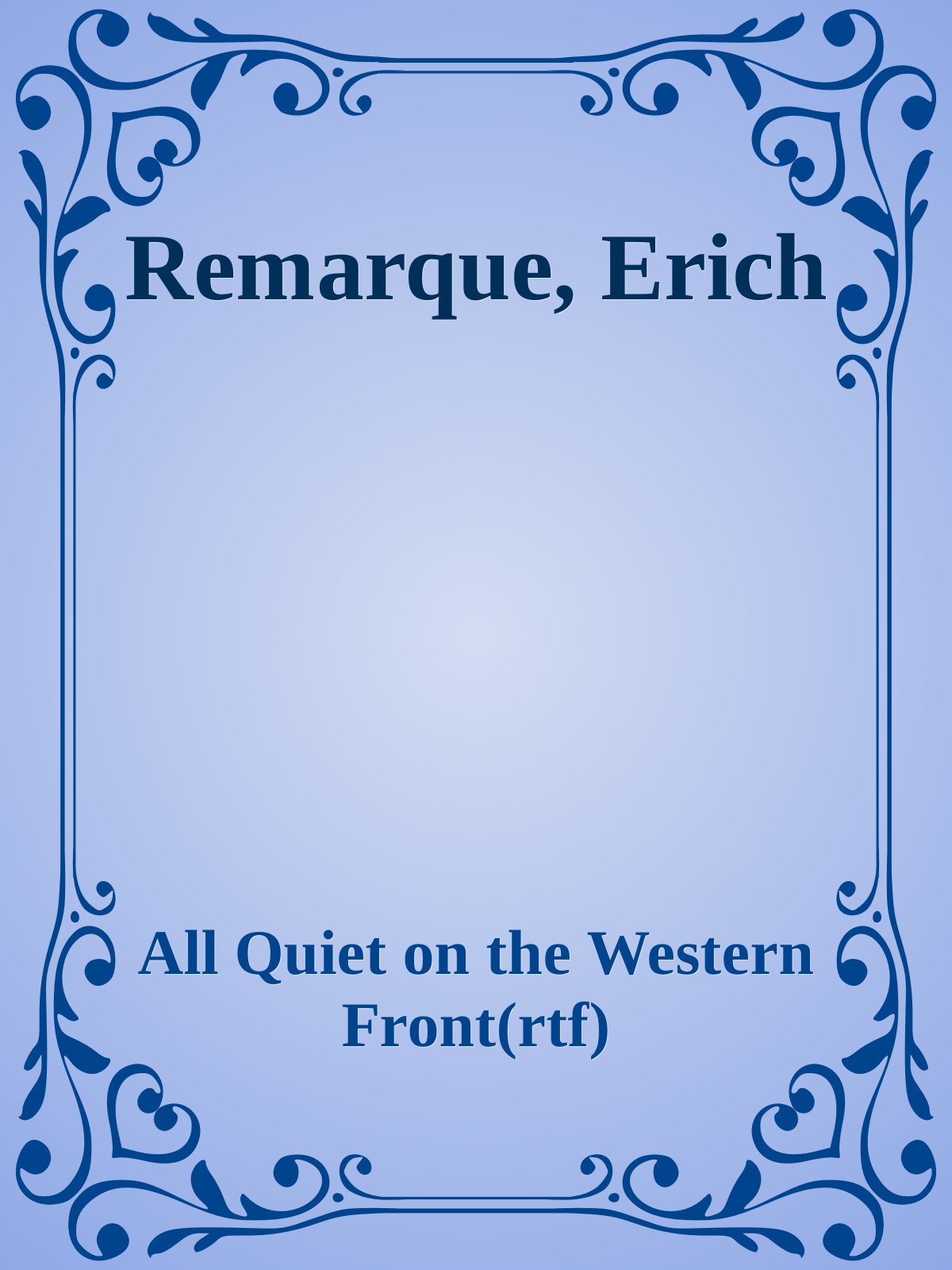 Remarque, Erich
