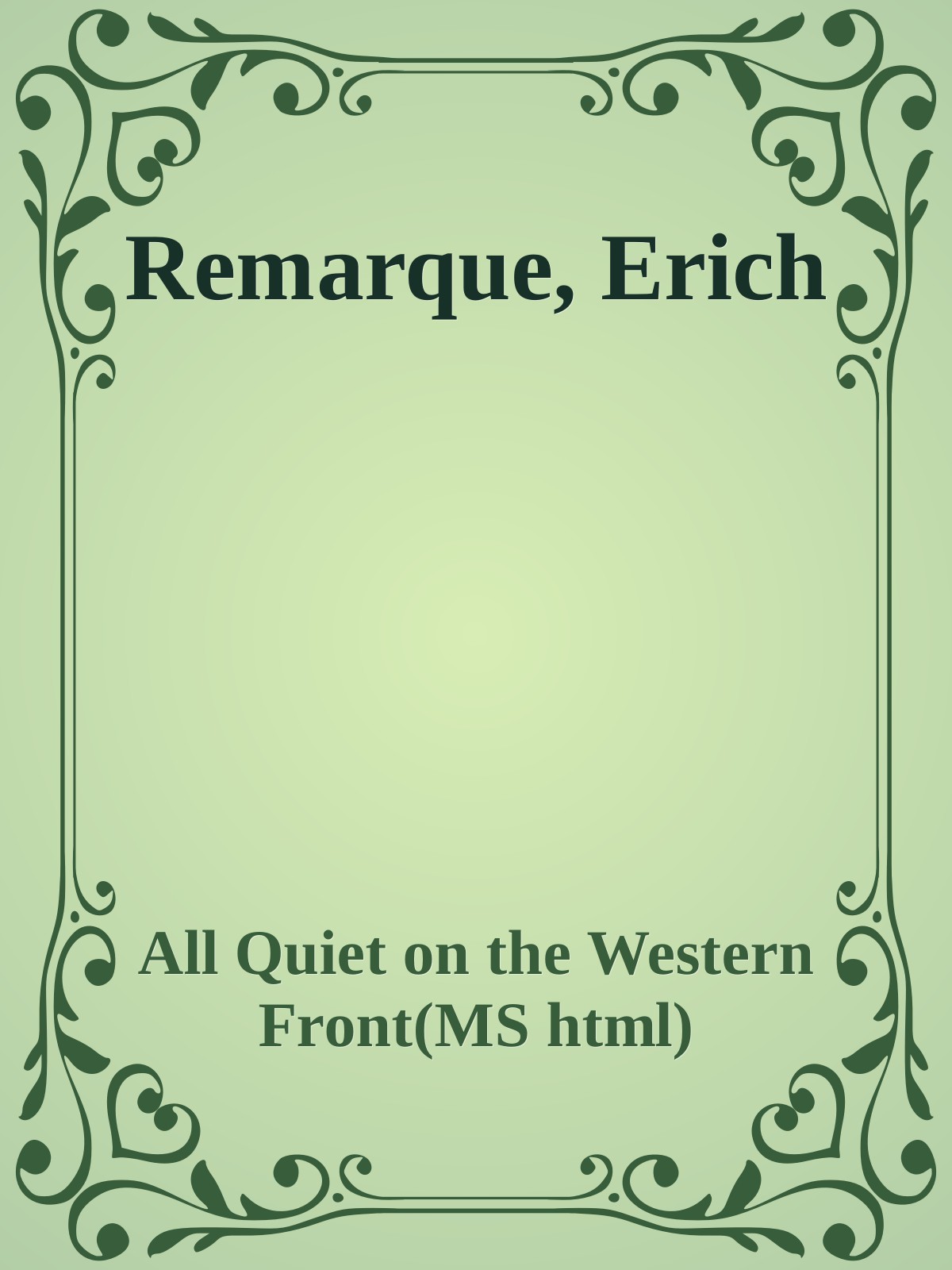 Remarque, Erich