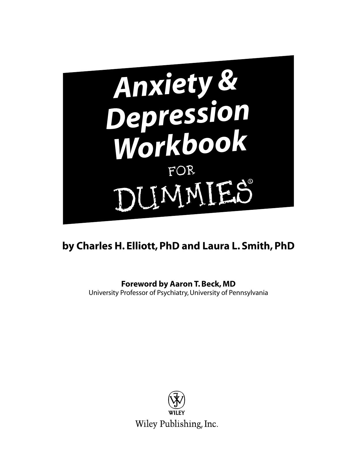 Anxiety and Depression Workbook - Elaine Iljon Foreman
