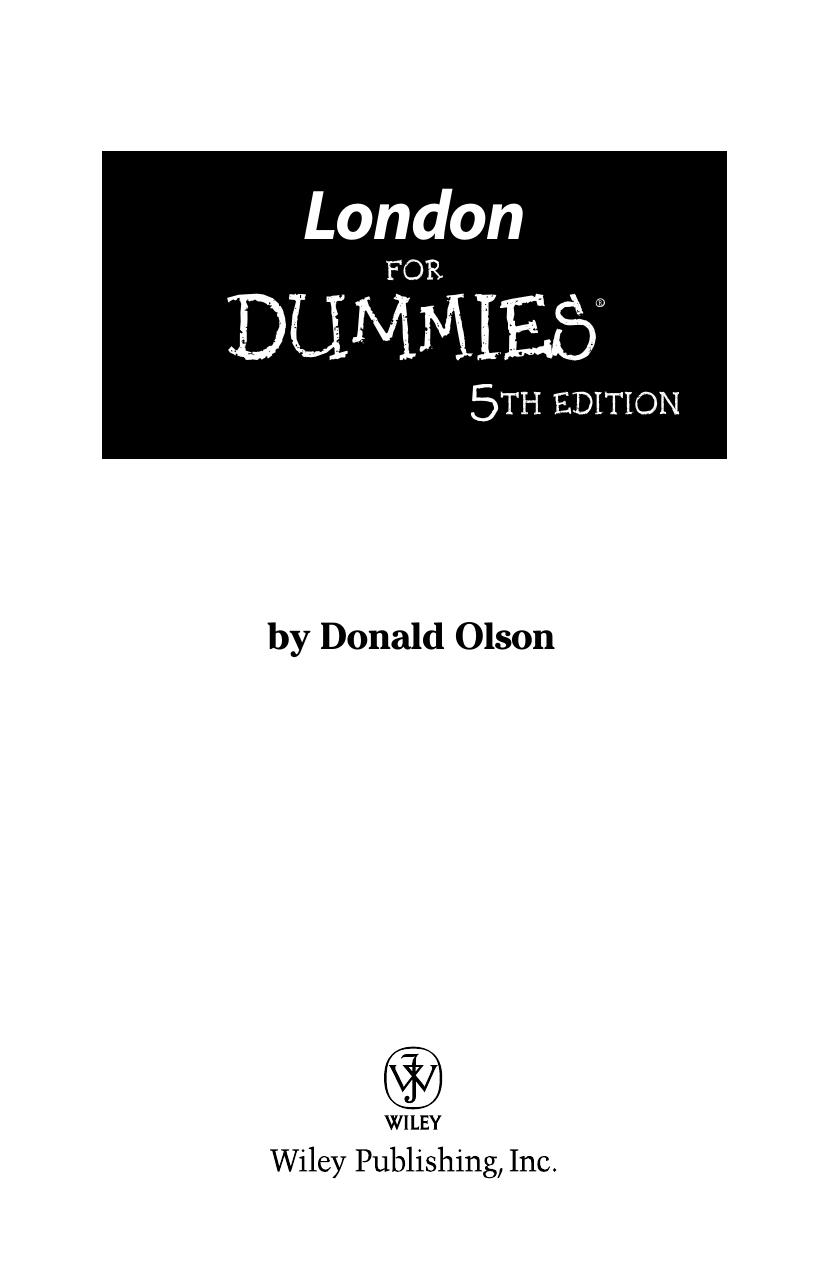 London for Dummies - Donald Olson