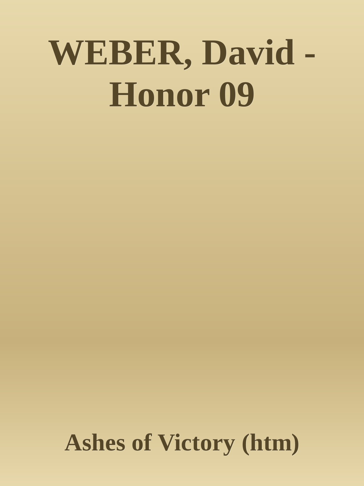 WEBER, David - Honor 09