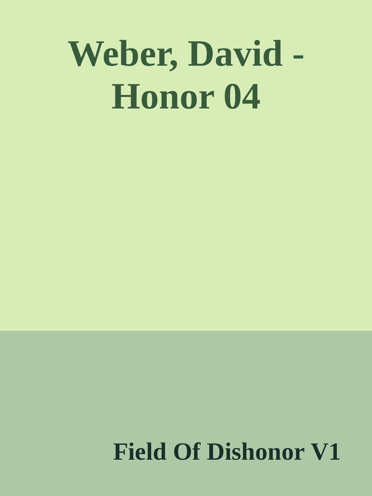 Weber, David - Honor 04