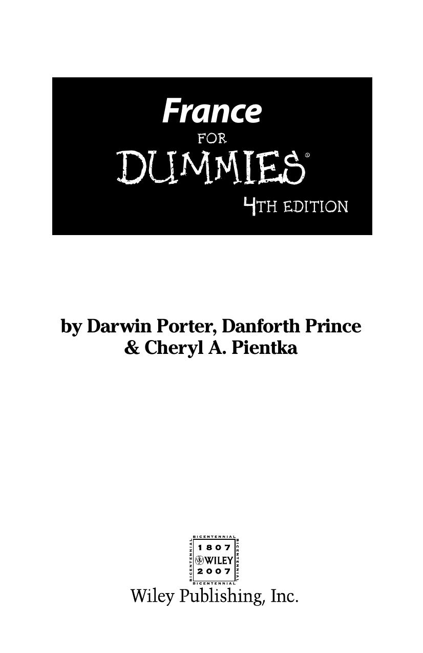 France for Dummies - Darwin Porter