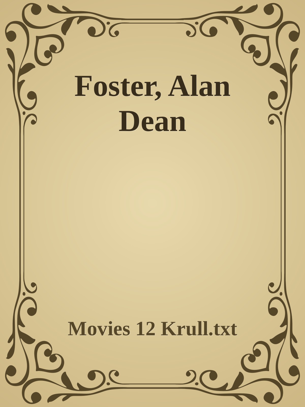 Foster, Alan Dean