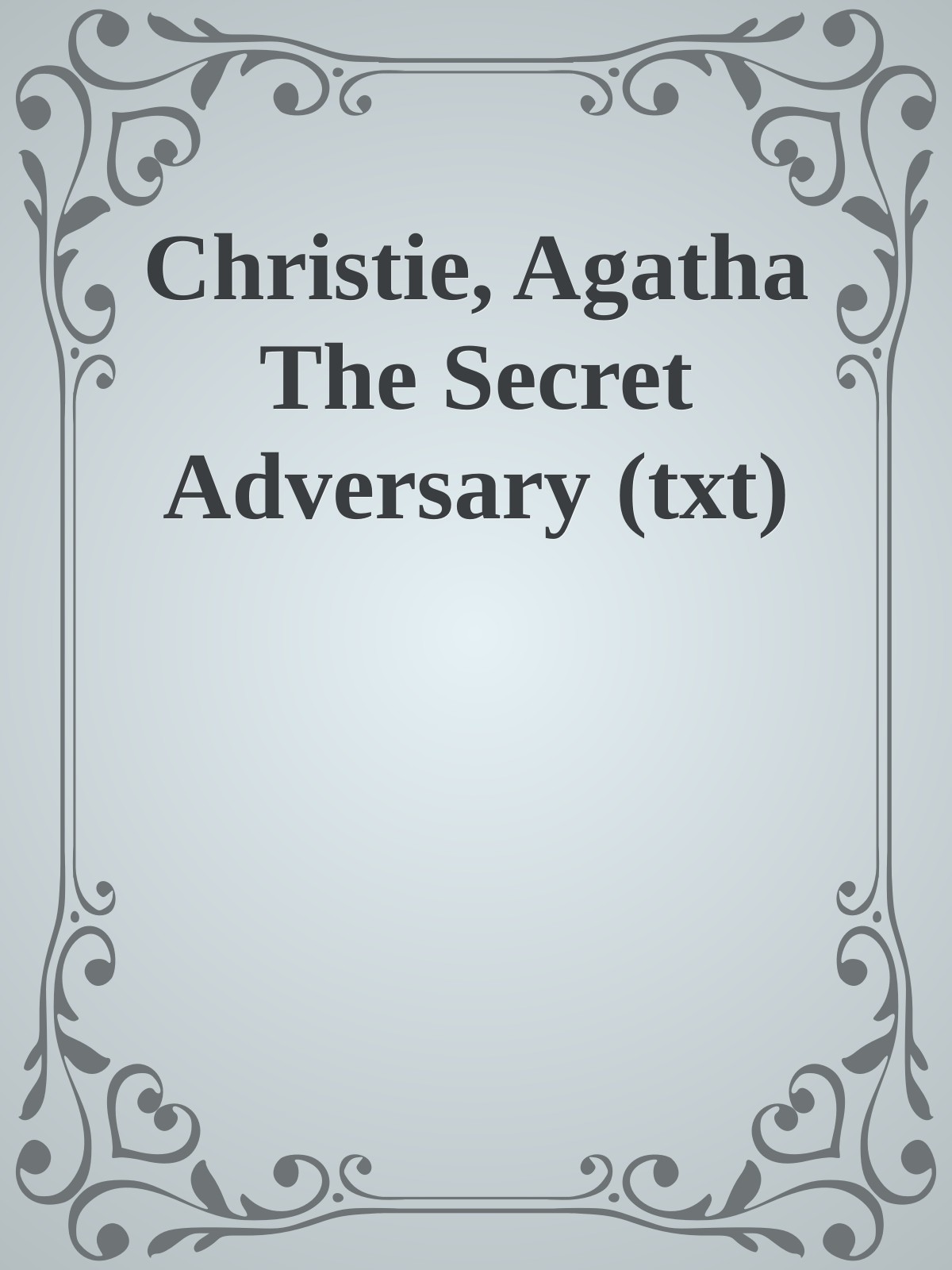 Christie, Agatha The Secret Adversary (txt)