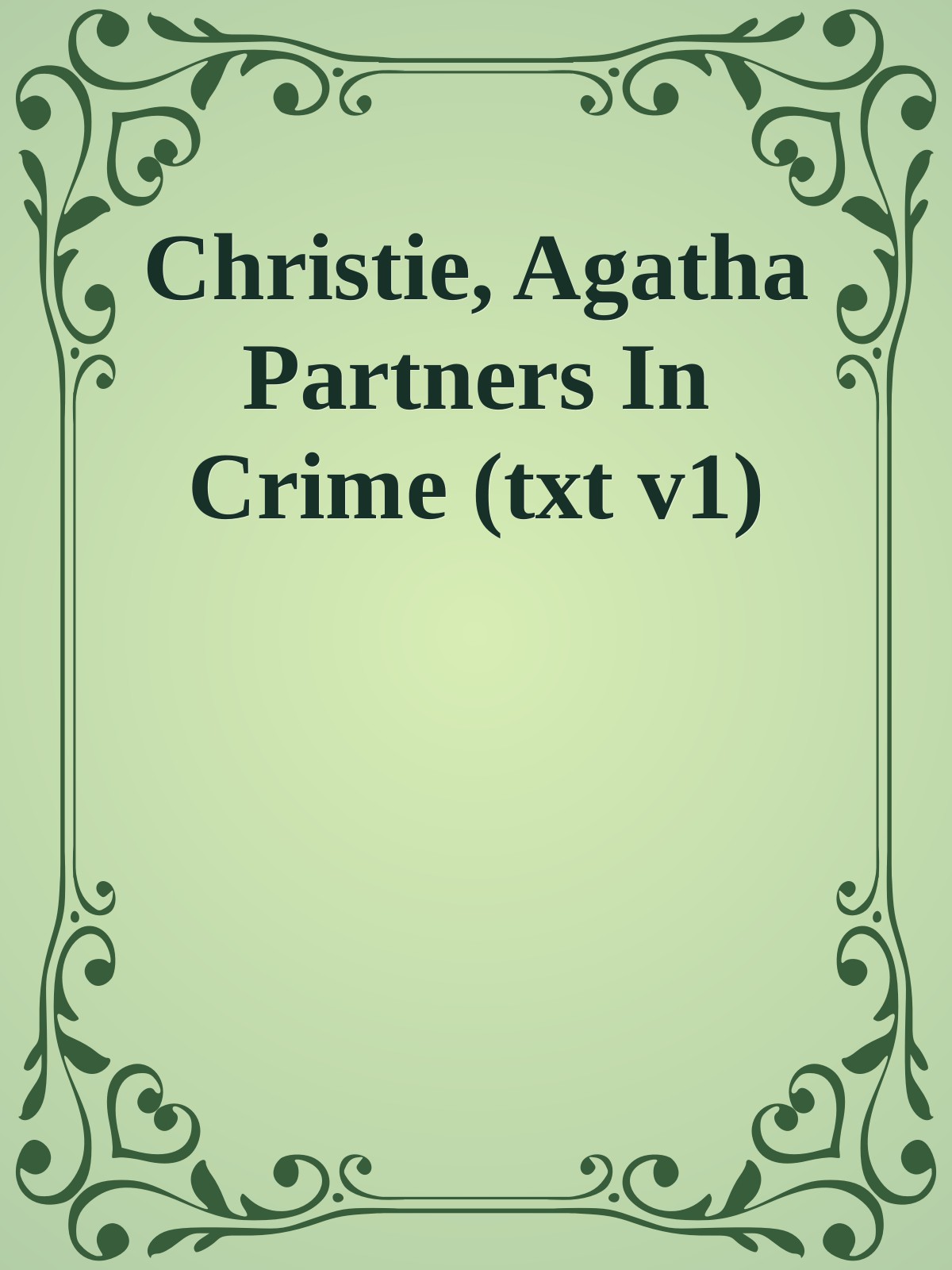 Christie, Agatha Partners In Crime (txt v1)