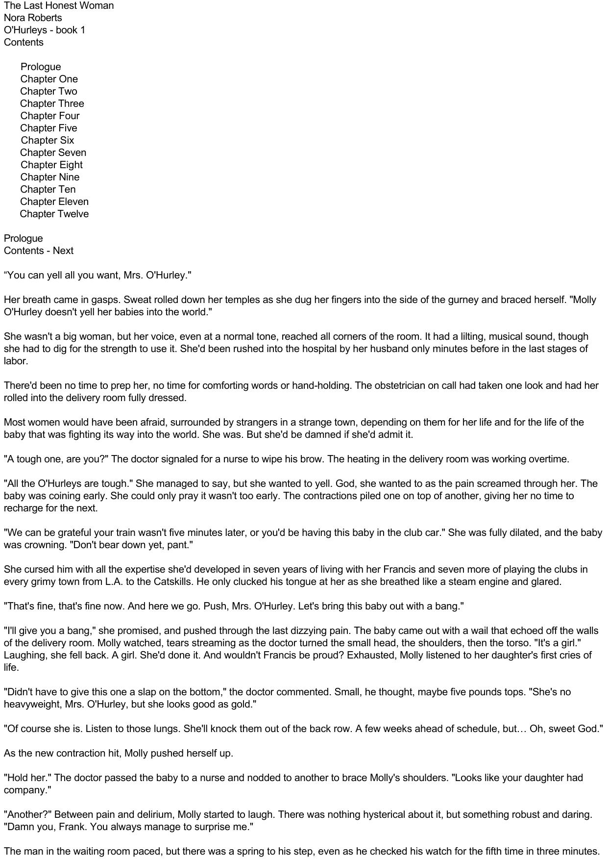 Nora Roberts - O'hurleys 1 - Last Honest Woman