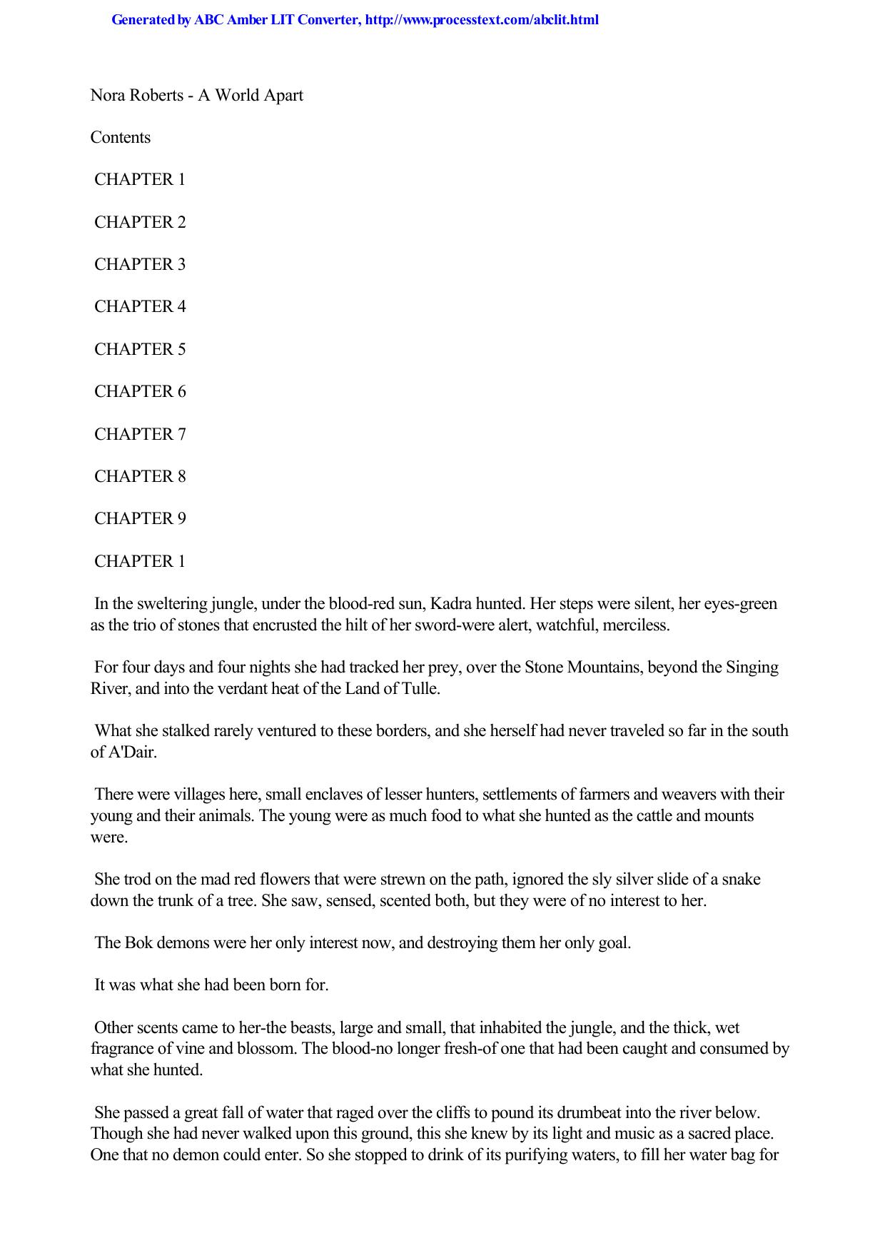 Nora Roberts - World Apart