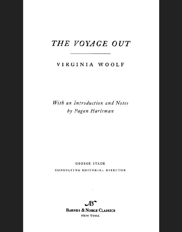 The Voyage Out (Barnes & Noble Classics Series)