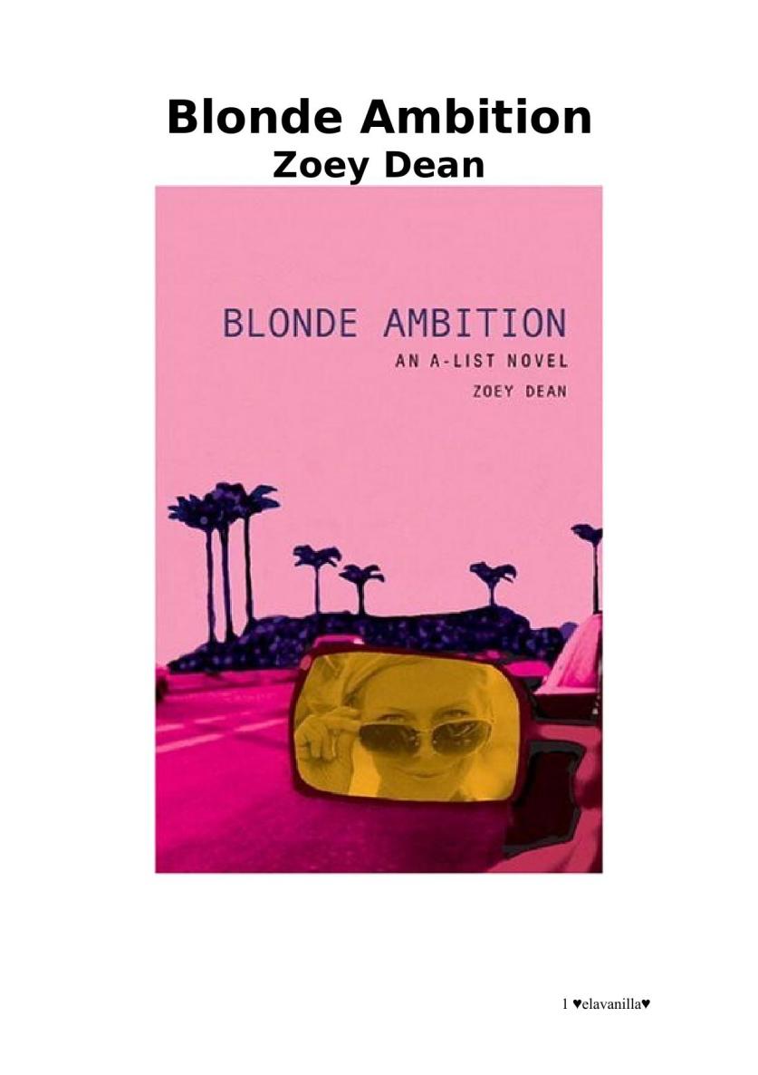 zoey dean the A list book3 Blonde Ambition