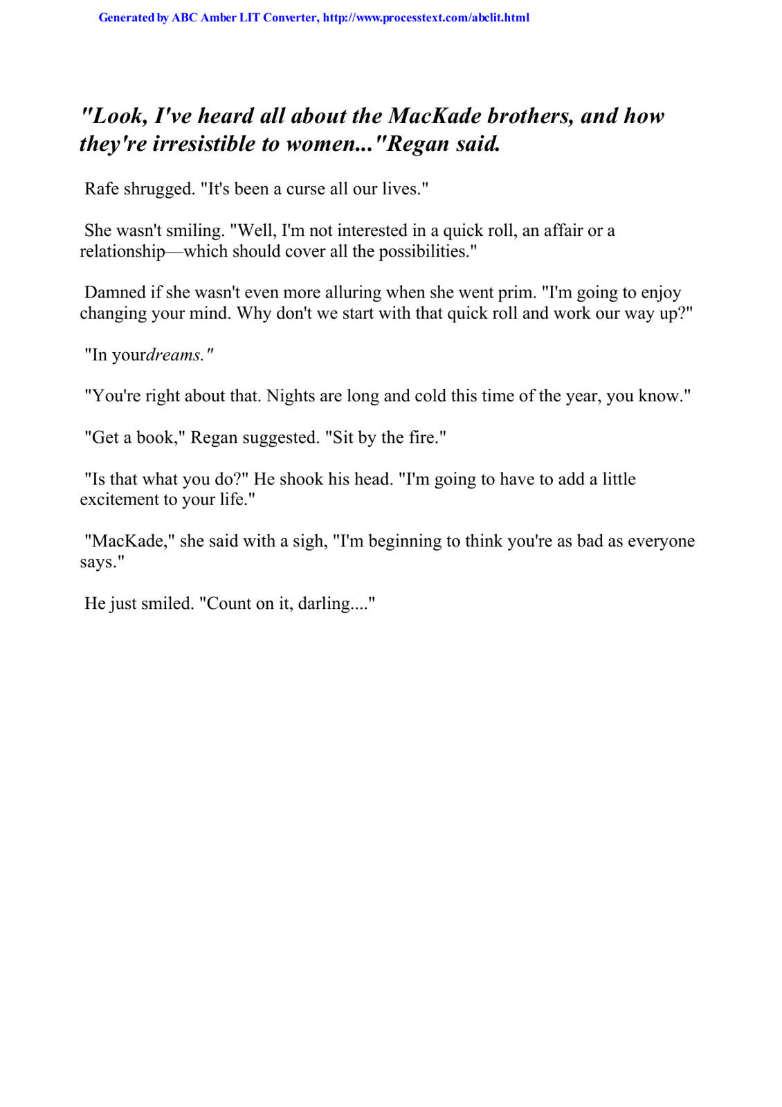 Nora Roberts - The Mackade Brothers 01