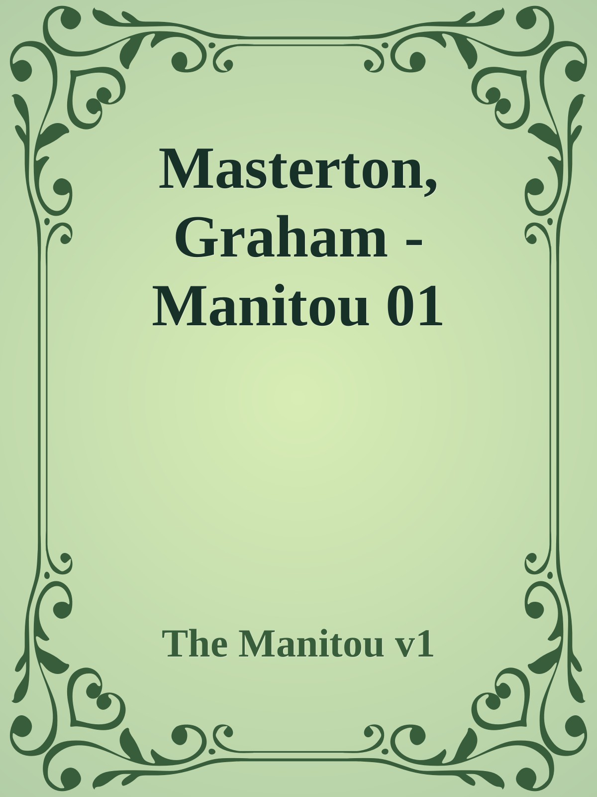 Masterton, Graham - Manitou 01