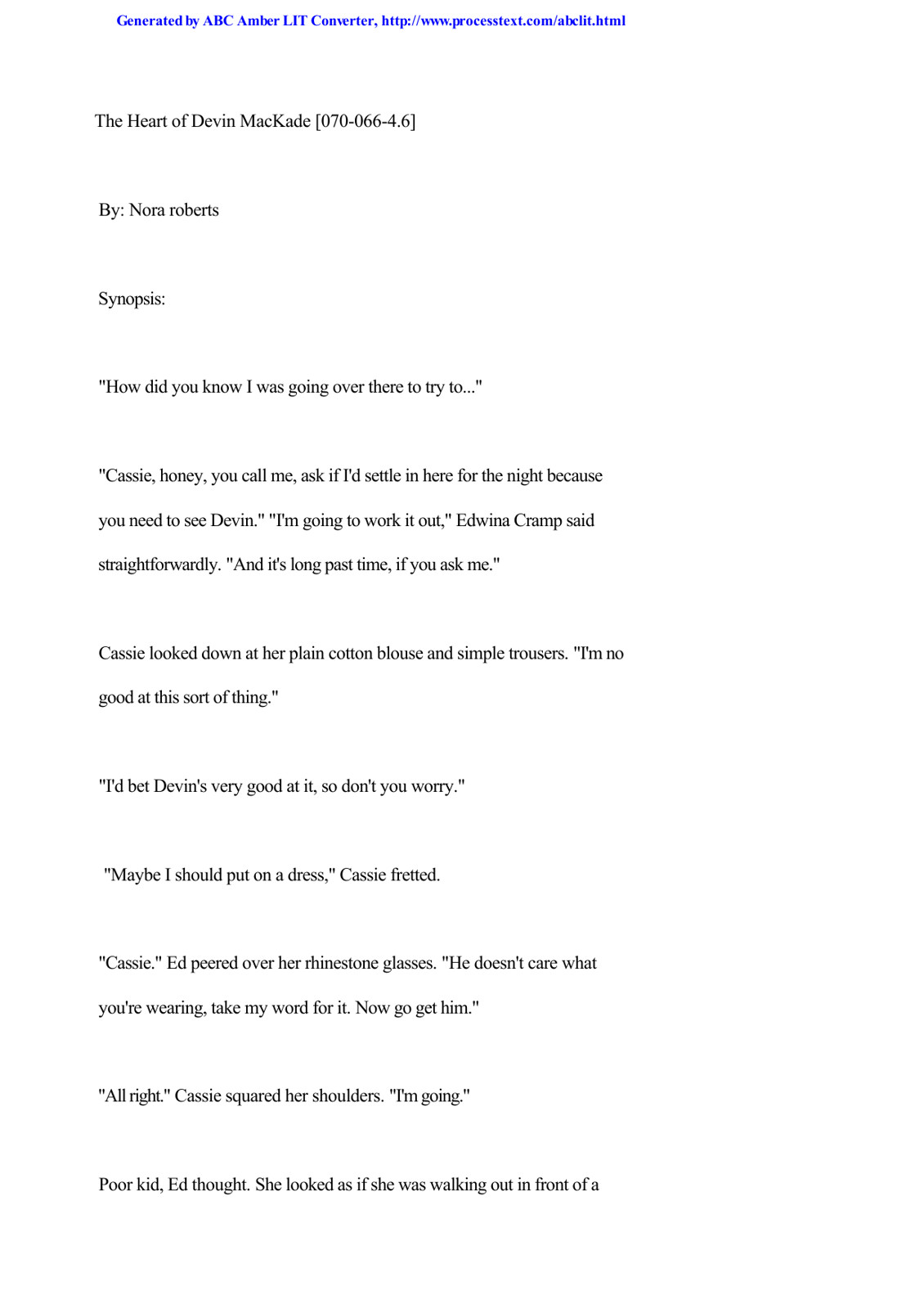 Nora Roberts - The Mackade Brothers 03