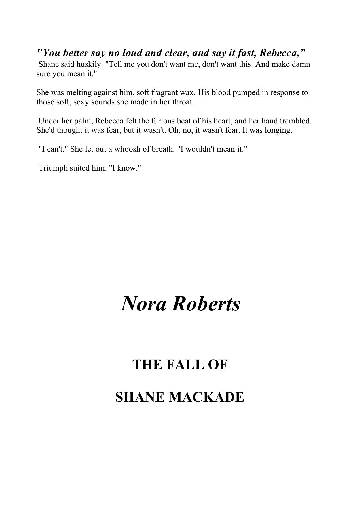 Nora Roberts - MB4 - The Fall Of Shane MacKade