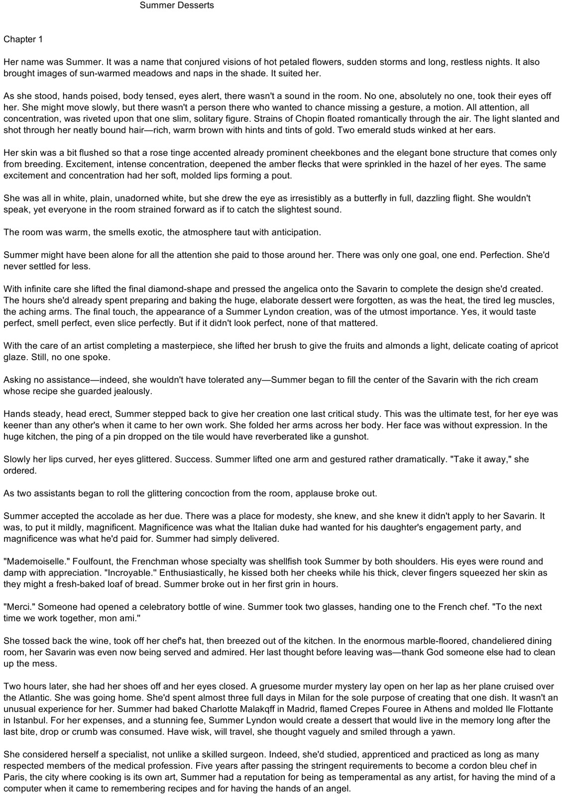 Nora Roberts - Great Chefs 01