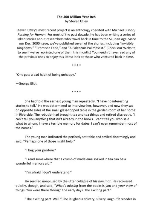 The 400-Million-Year Itch