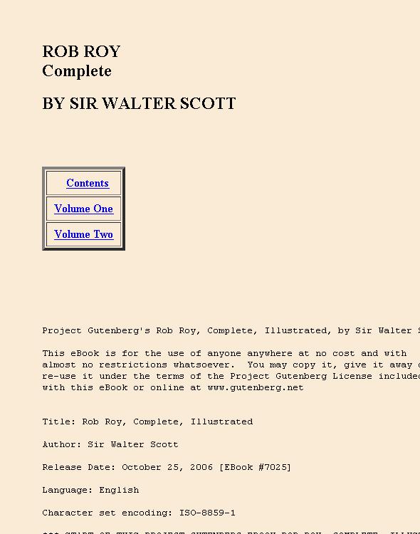 Rob Roy — Complete