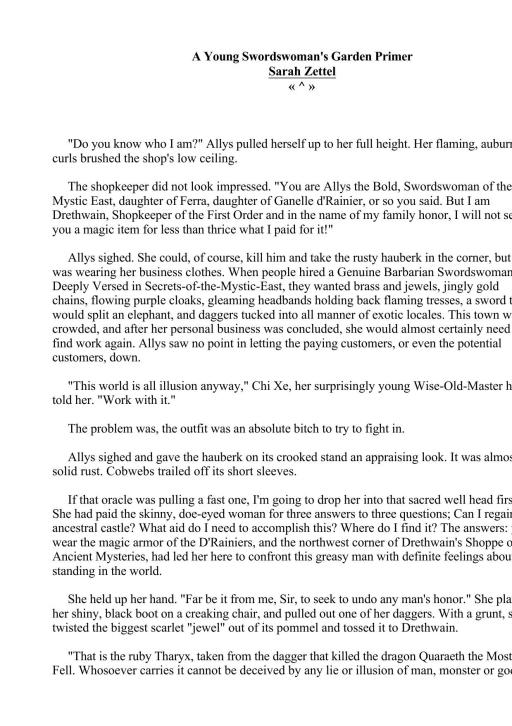 A Young Swordswoman's Garden Primer