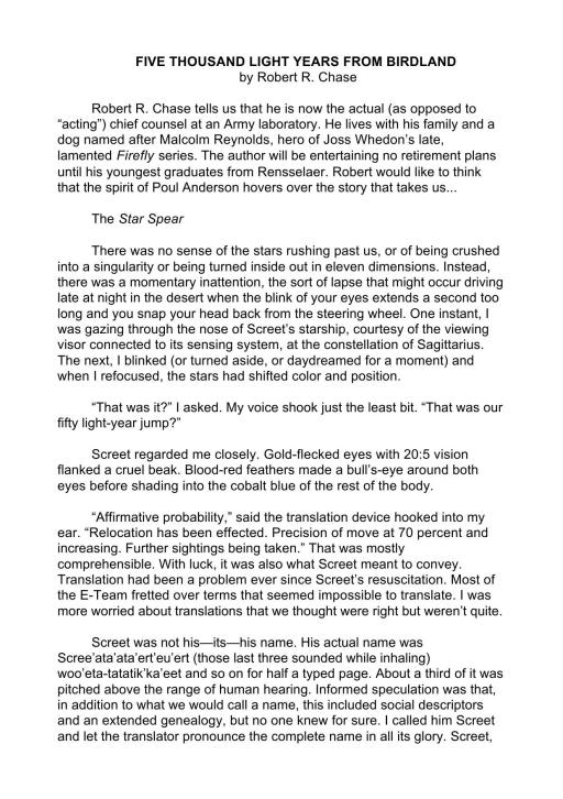 Five Thousand Light Years From Birdland