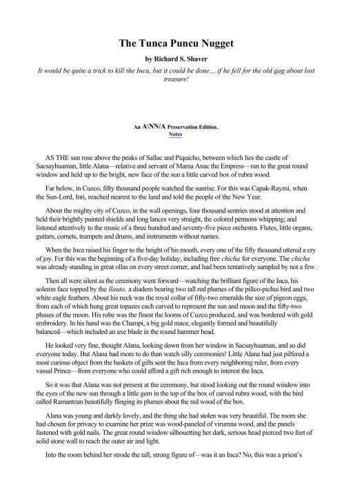 The Tunca Puncu Nugget