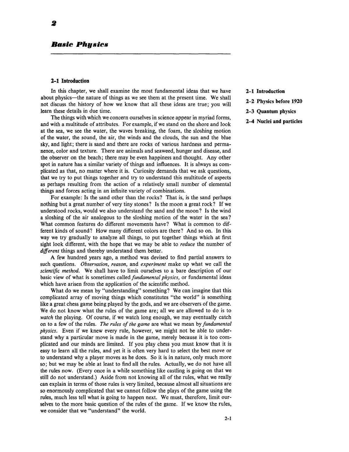 Feynman Lectures on Physics Volume 1 Chapter 02