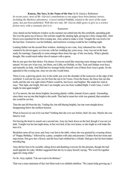 Kansas, She Says, is the Name of the Star