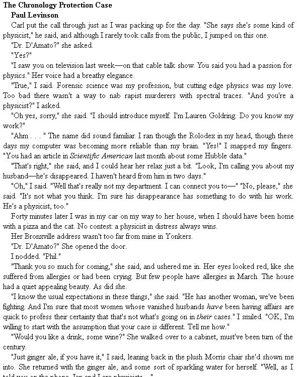 The Chronology Protection Case