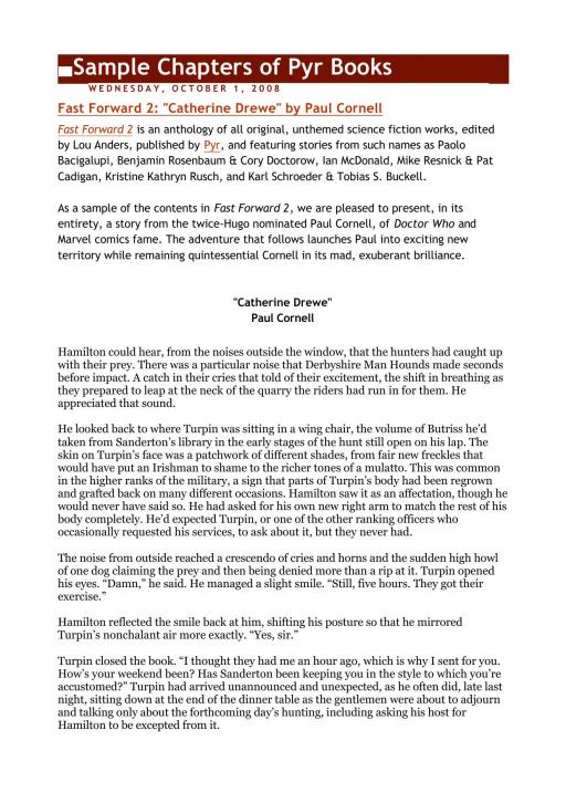 Jonathan Hamilton Catherine Drewe