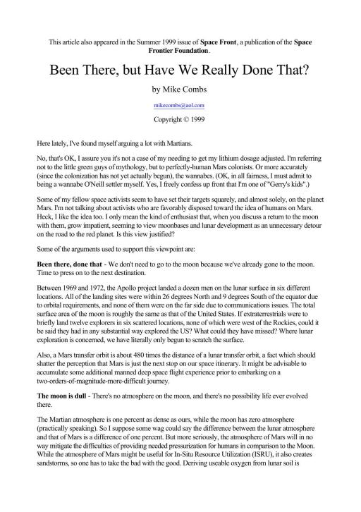 Been There, but Have We Really Done That