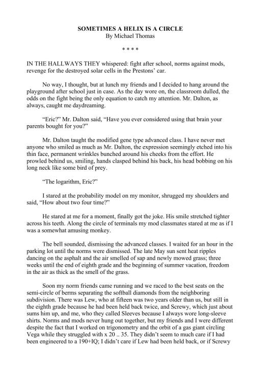 Sometimes a Helix is a Circle