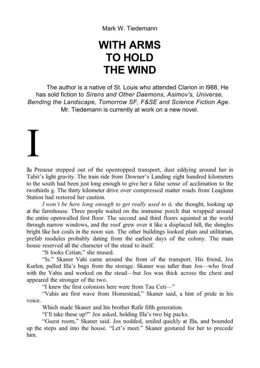 With Arms to Hold the Wind