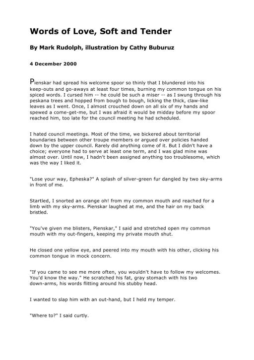 Words of Love, Soft and Tender