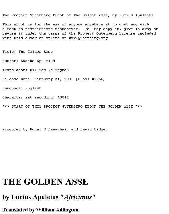 The Golden Asse