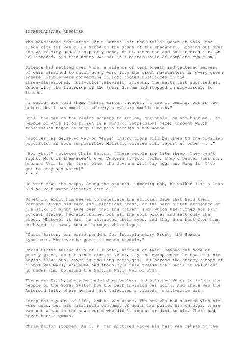 [Venus] Interplanetary Reporter