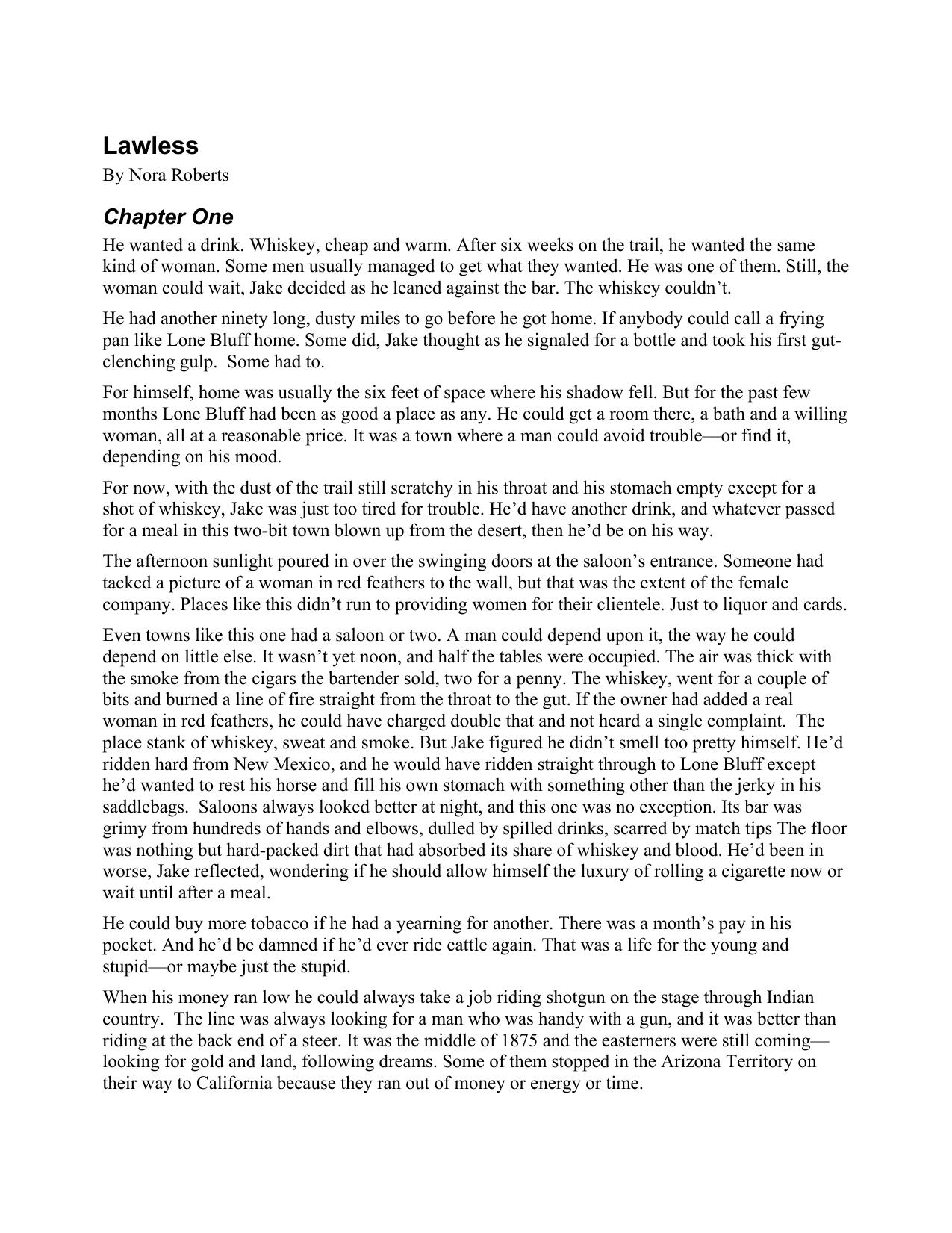 Nora Roberts - LJ3 - Lawless