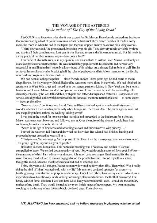 Voyage of the Asteroid