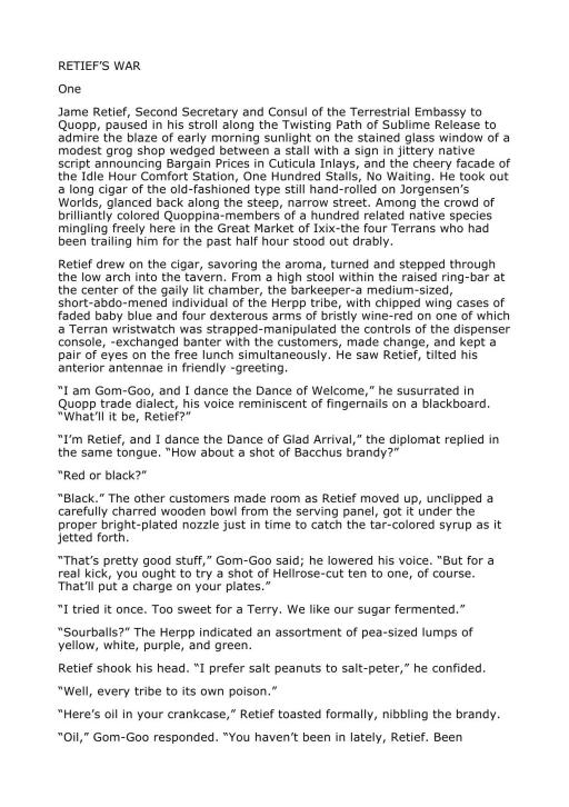 Retief Retief's War