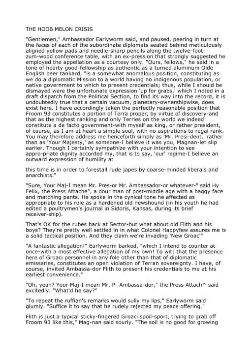 Retief Hoob Melon Crisis